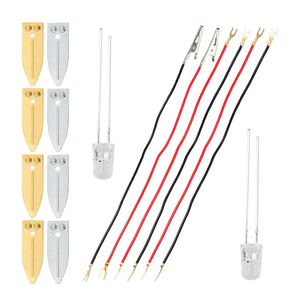 

1Set Fruit Science Experiment Kit Zinc Copper Plug-in Design for Kids Electricity Experiments Home School