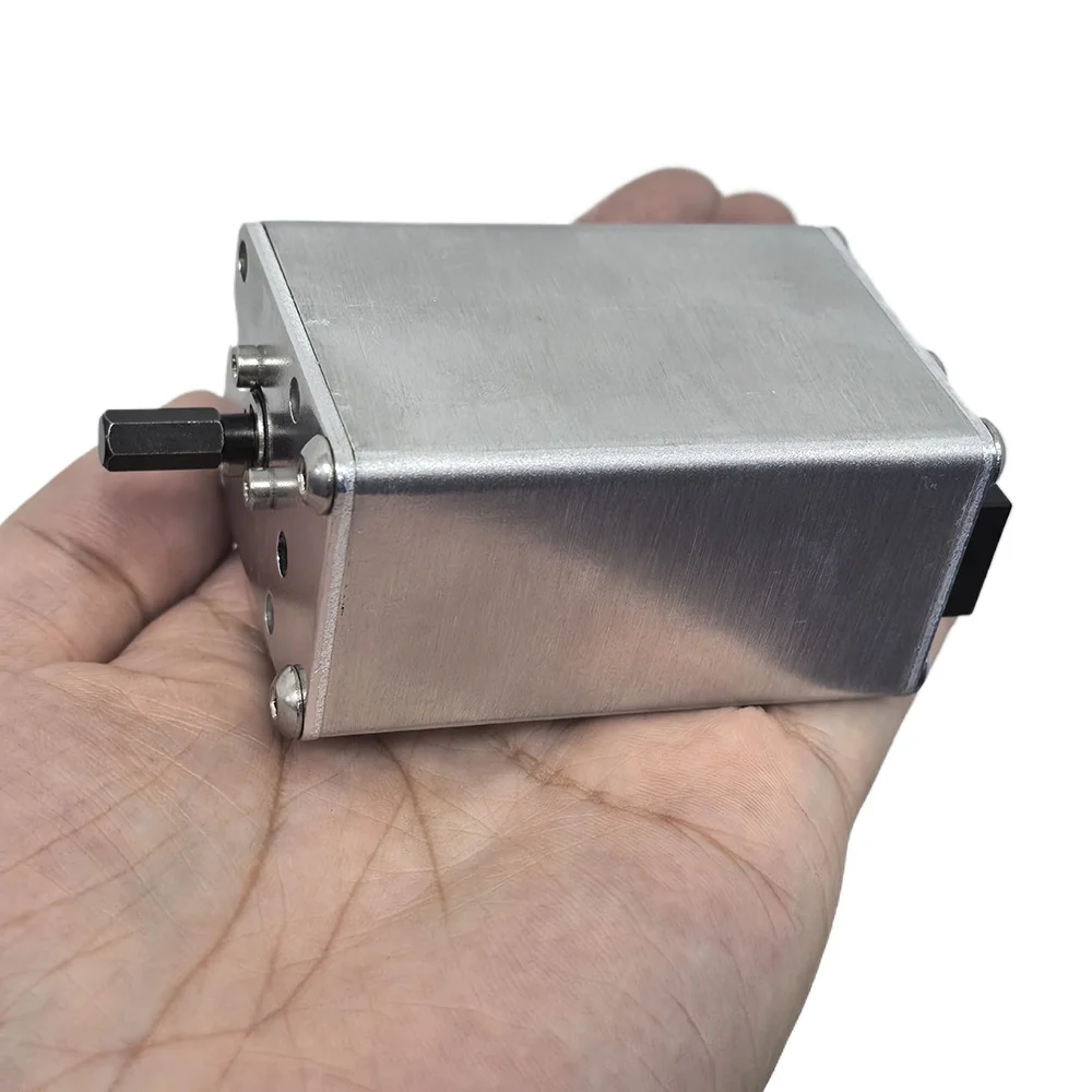 DC 6V-12V aluminum alloy shell slow speed high torque planetary gearbox gear motor DIY robot intelligent doors and windows
