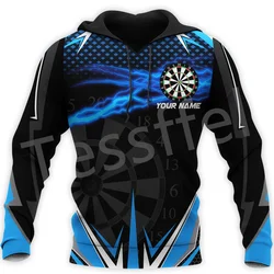 Tessvel-Sudadera con capucha para hombre y mujer, ropa de calle divertida e informal con estampado 3D de dardos para jugadores deportivos, equipo de cerveza, colorido, Retro, X9