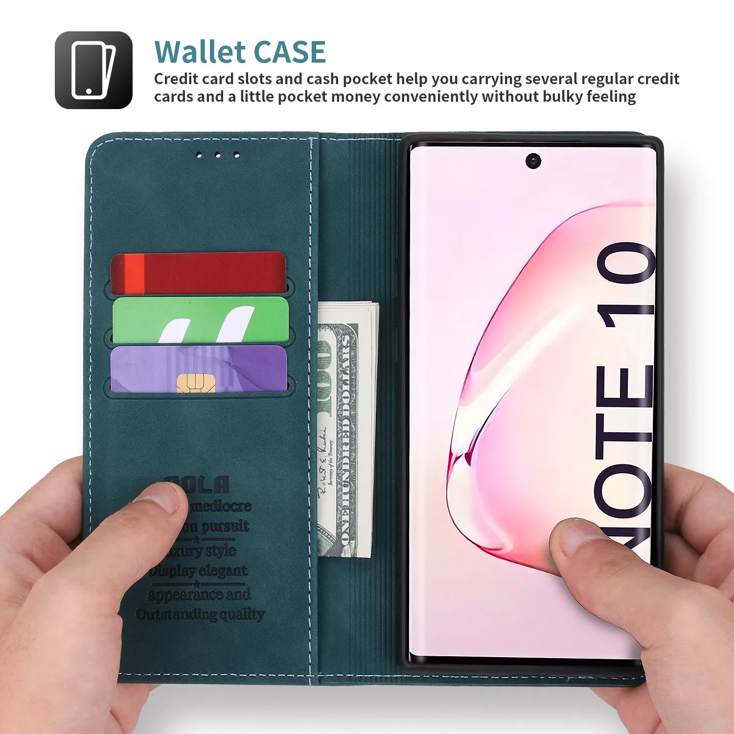 حافظة جلدية لهاتف سامسونج جالاكسي S9 Plus S10 S20 FE S21 S22 S22 S23 S24 نوت 9 10 نوت 20 حافظة مغناطيسية للغاية