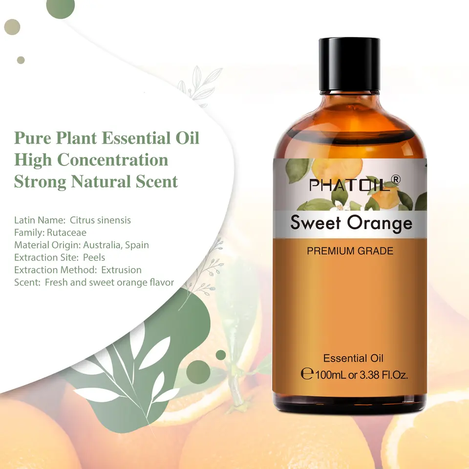 PHATOIL 100 مل زيت عطري طبيعي للعلاج العطري من الليمون والكالبتوس واللافندر والنعناع - 5