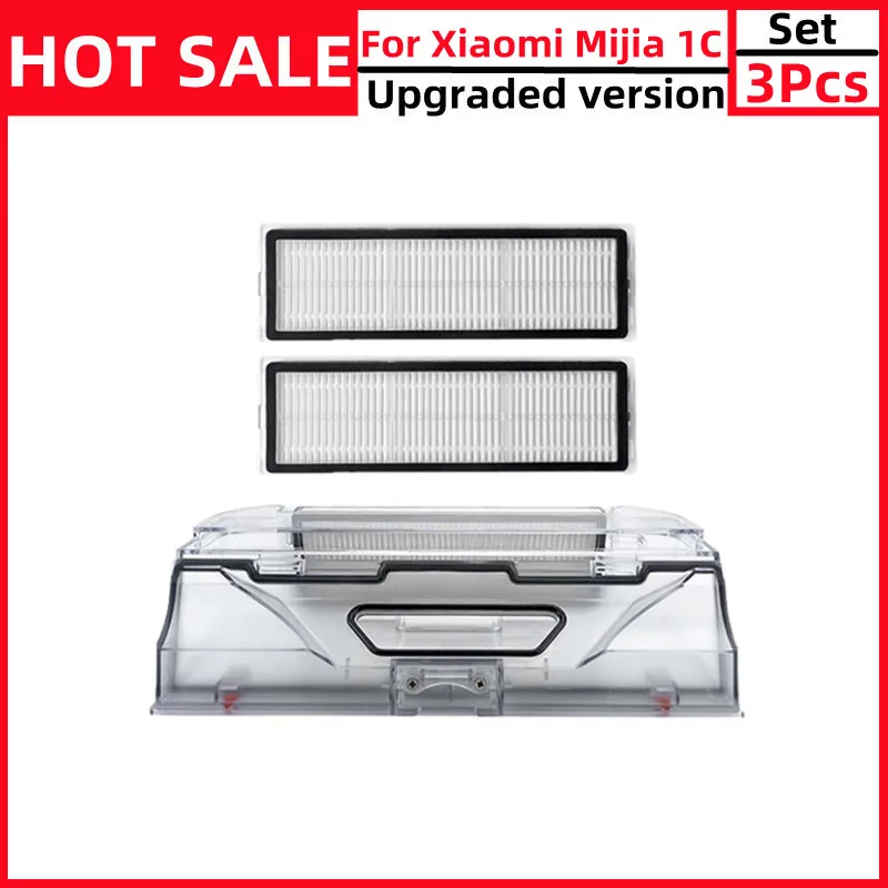 For Xiaomi Mijia 1C 1T Robot Vacuum Cleaner Spare Parts Dust Bin Box And Hepa Filter Replacement