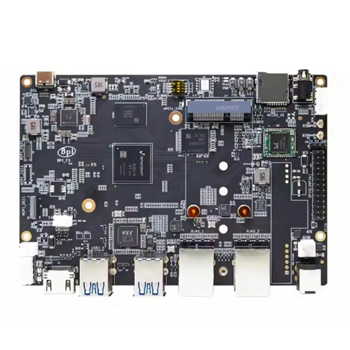 Technologie de carte de développement pour les gels Pi gels Pi F3 -F3 de qualité industrielle 8-Core RISC-V Open Source Board Tech, A