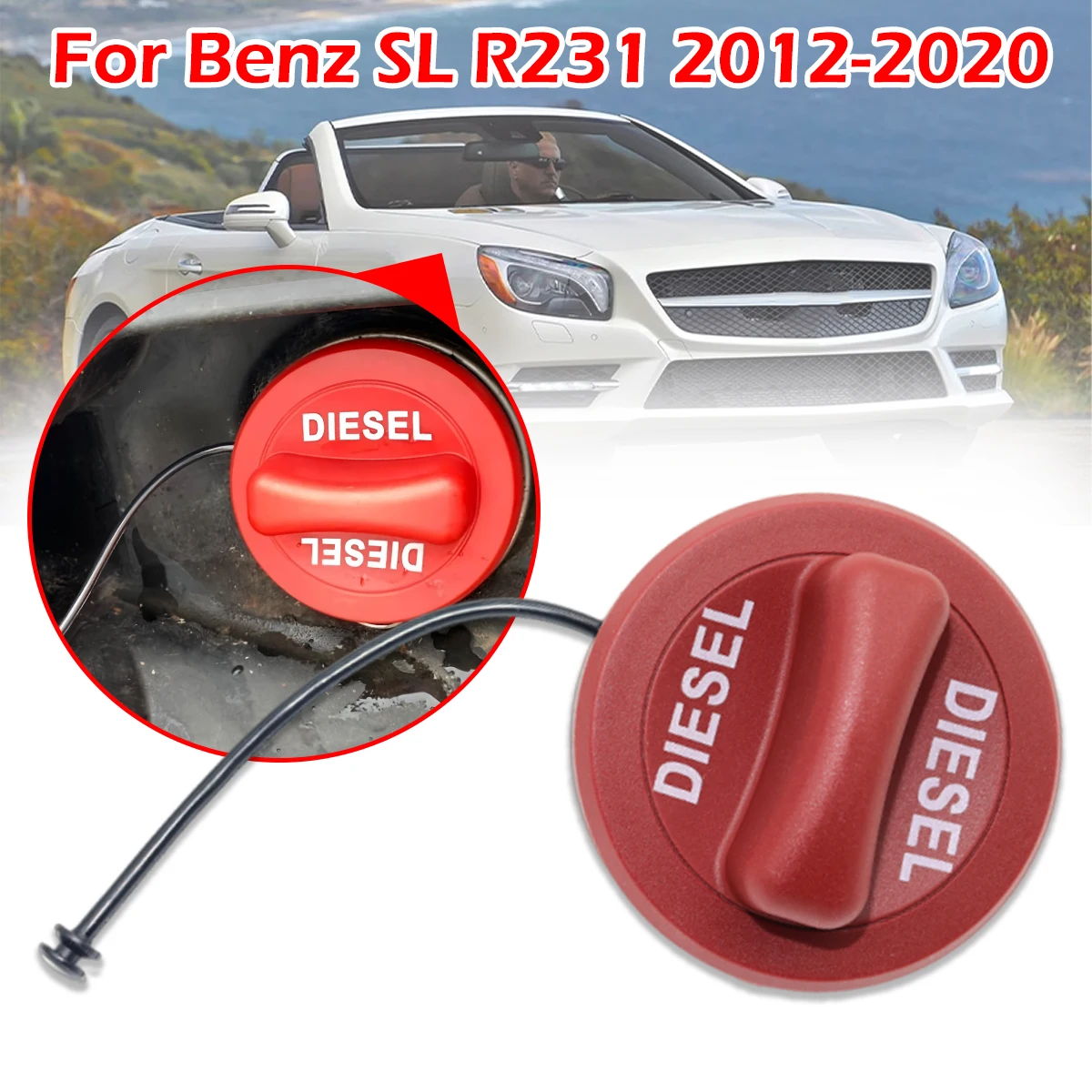 

1pc Fuel Filler Screw Cap Automotive Diesel Tank Cover Car Replacement Part For Benz SL R231 2012-2020 GLA-Class X156 2013-2019