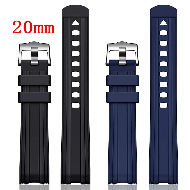 Cinturino in gomma siliconica per Omega X Swatch Joint MoonSwatch Bracciale con cinturino sportivo per immersione con estremità curva 20mm per Seamaster 300