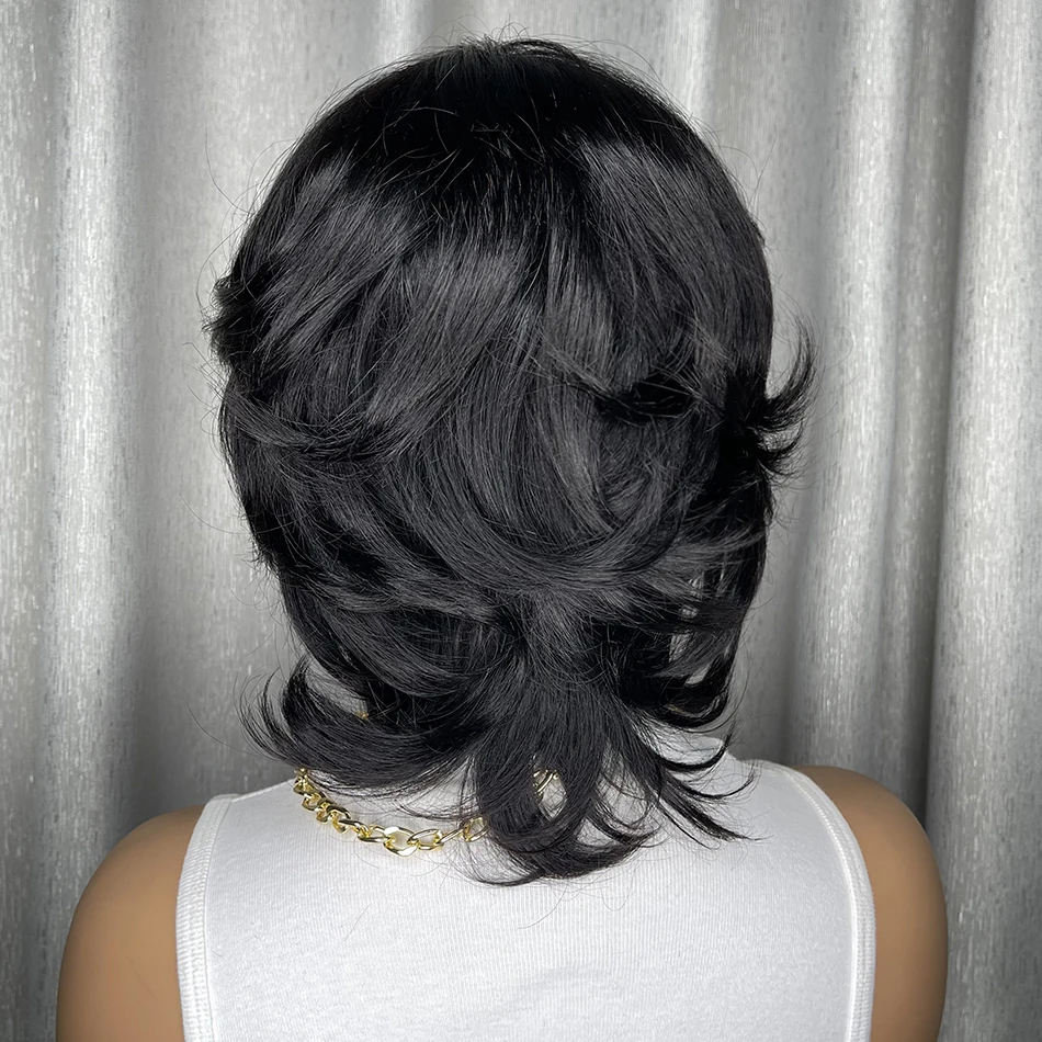 ピクシーカットウィッグ 100%人毛 ショート人毛ウィッグ 生え際がプレプラッキングされたブラジル産バージンヘア 黒人女性向け 機械製