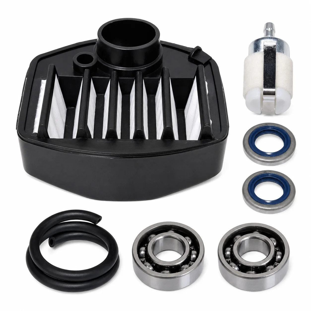 For Husqvarna 357 359 Chainsaw Air Filter Fuel Filter Fuel Line Crank Bearing Oil Seal Service Kit OEM 537010901 Saw Parts