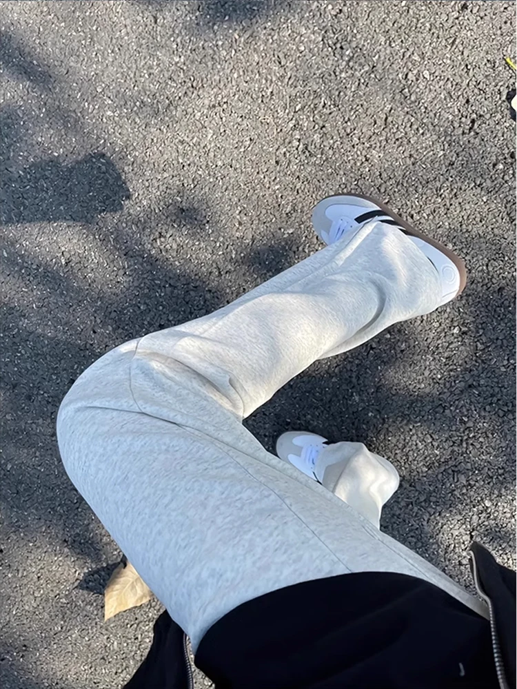 

Heavyweight White ey American Sle Retro Cleanfit Straight Leg Sports Pants for Men Casual Straight Tube Knife Trousers