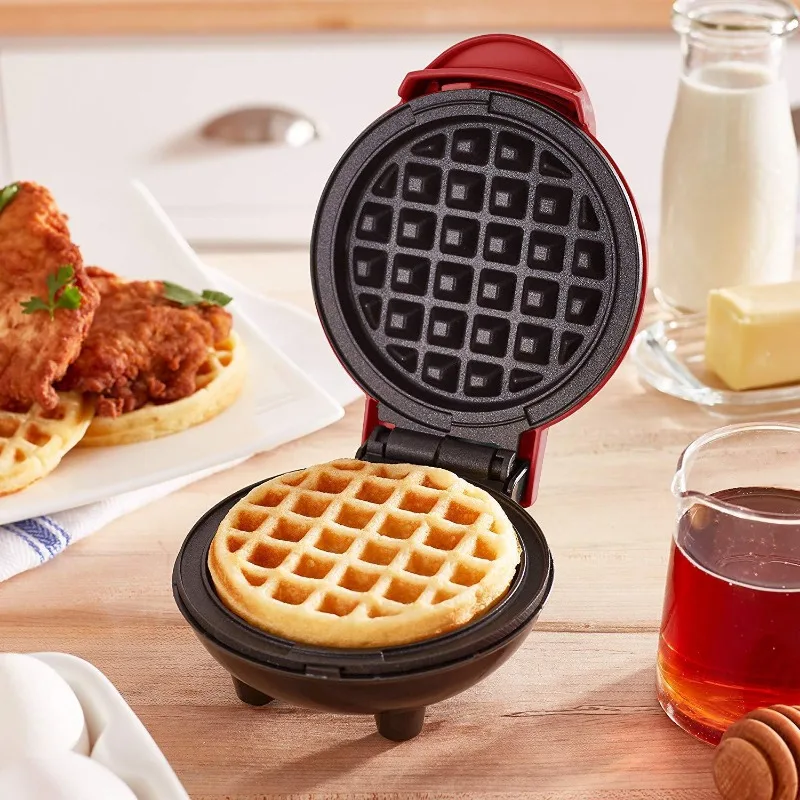 Portable mini heart-shaped waffle machine bread machine,round sandwich machine, light food,breakfast machine,heart-shaped waffle