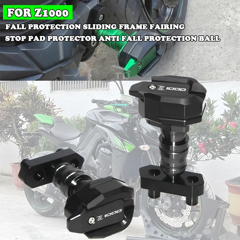 For Z1000 Z 1000 2007-2009 Motorcycle Fall Protection Sliding Frame Fairing Stop Pad Protector Anti Fall Protection Ball