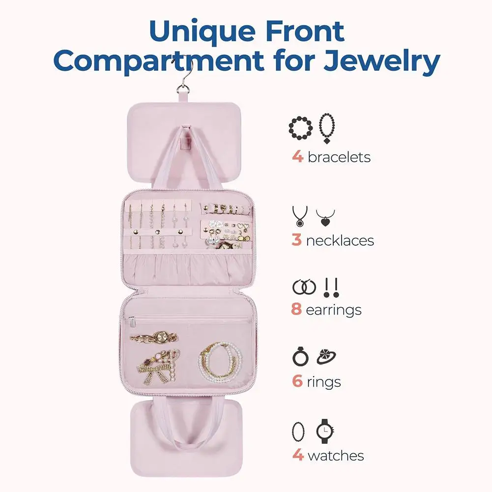 خريف جديد طوي منقوشة حقيبة مستحضرات تجميل معلقة أدوات الزينة المنظم مقاوم للماء حقيبة مستحضرات التجميل تخزين الحمام السفر #5