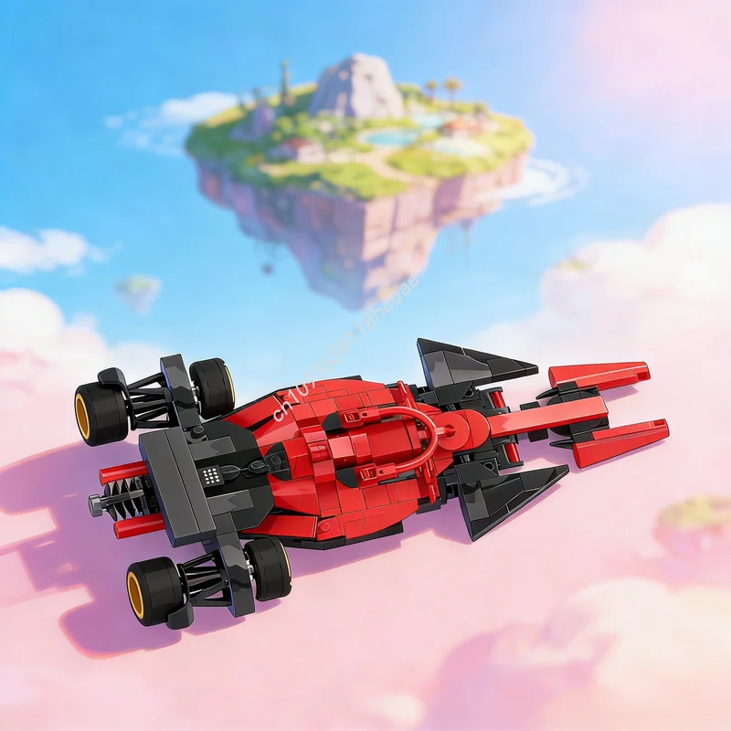 

294 детали MOC Конструктор «Гоночный болид Scuderia» — Модель «Городские чемпионы», Сборная модель, Креативная игрушка, Идея для подарка на Рождество