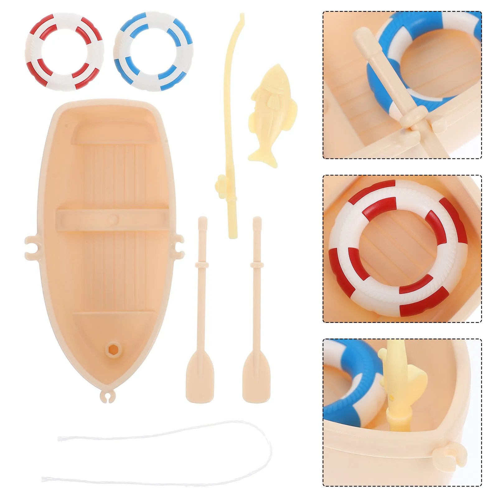 1Set Miniature Boat Fish Tank Decoration Microlandscape Home Craft Prop Small Plastic Sailing Boat Fishing Exploration Accessory