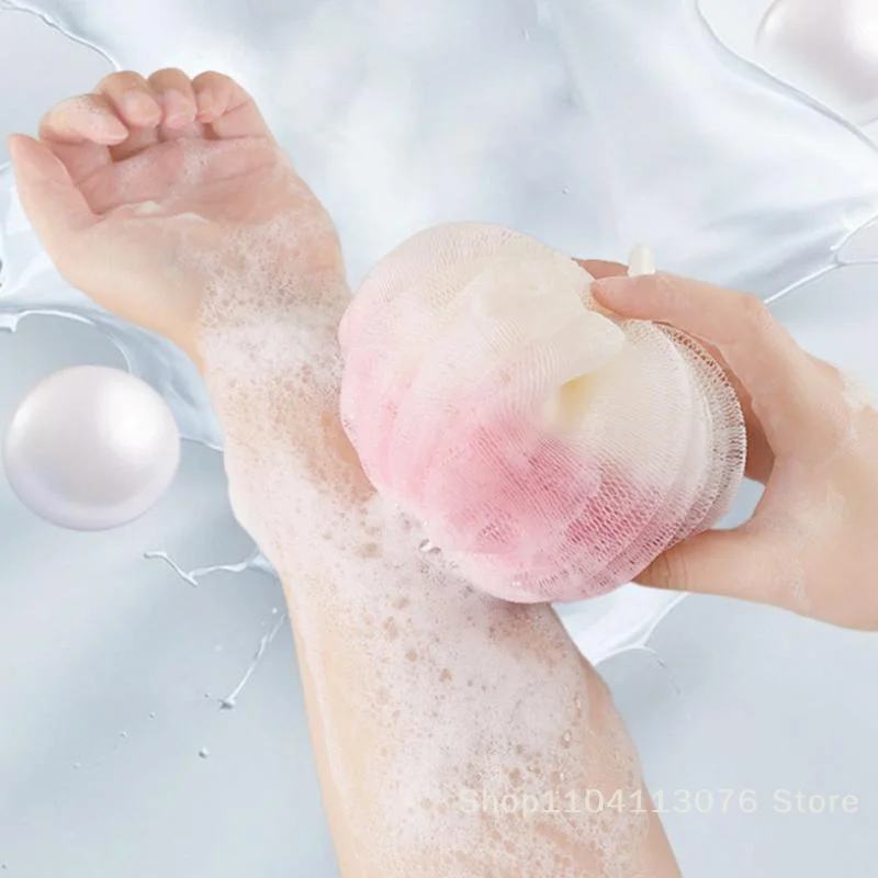 

Soft Bath Scrub Bath Ball Body Clean Bath Puff Bathroom Supplies Pumpkin Shape Scrubbing Bubble Shower Mesh Sponge Back Brush
