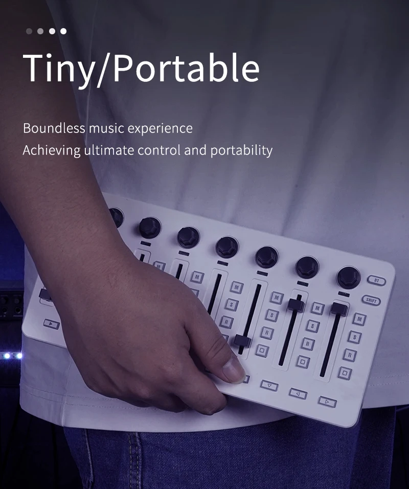 وحدة تحكم MIDI لاسلكية M-VAVE SMC-Mixer، 43 زرًا و8 خافتًا 8 مقابض، وحدة تحكم DAW المحمولة لاستوديو Ableton/FL/Cubase #3