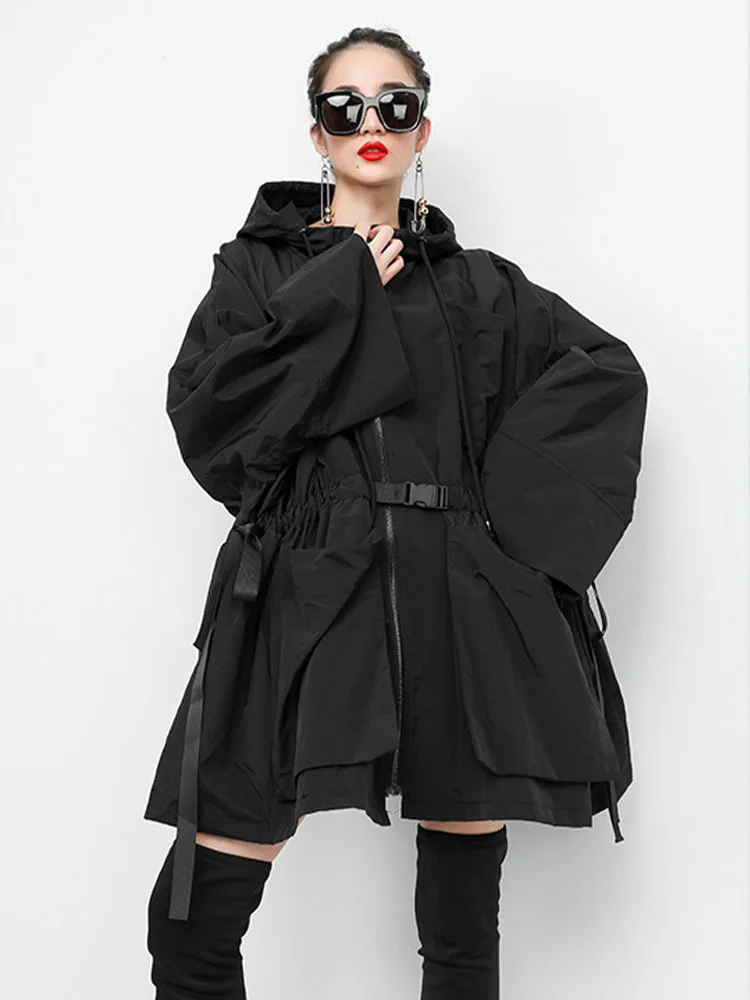 Max LuLu-Manteau Long à Capuche pour Femme, Streetwear Coréen, Coupe-Vent Respirant, Vêtements Décontractés, Mode Automne 2022