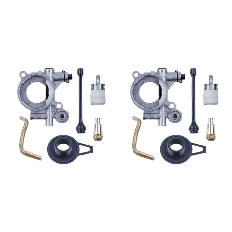 AT02-2X Oil Pump Worm Gear Oil Hose Line Filter Kit For 365 371 372 XP 372XP 362 Chainsaw