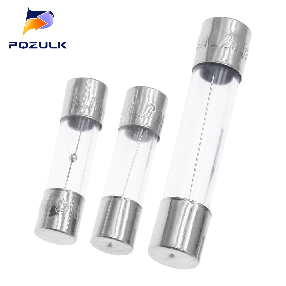 Slow Blow Glass Tube Fuse 5x20MM 6X30MM 0.5A 1A 2A 3A 4A 5A 6.3A 7A 8A 10A 12A 15A 20A 30A 25A 250V Fast Blow Fusibles
