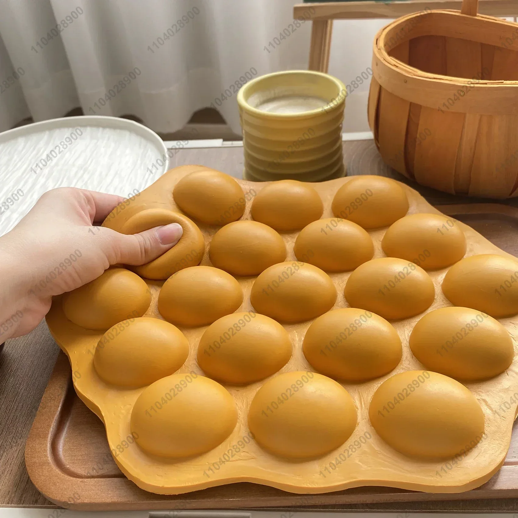 Bubble Waffle Squishy Slow Rising Egg Waffle Bread Slow Rebound Squeeze Toy Anti Stress Relieve Stress Hand Relax Gift Toy