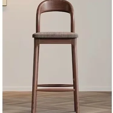 

Retro Solid Wood Bar Chair Island Club Ktv High Chair Designer Bar Chair Bar Stool Backrest High Stool