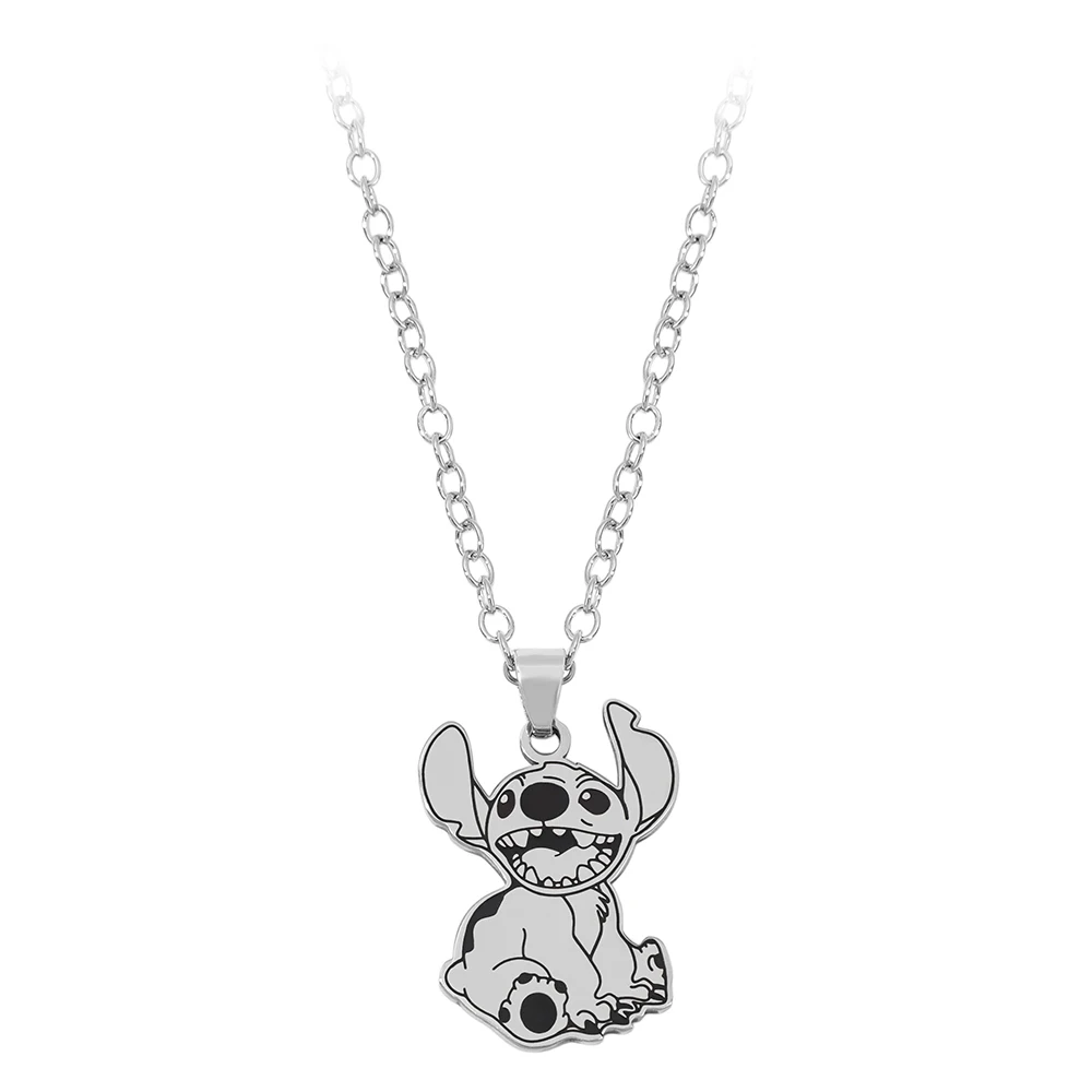 

Disney Anime Cartoon Stitch Stainless Steel Carving Pendant Simple Fashion Toy Party Gift for Children