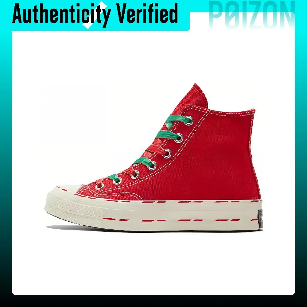 Converse 1970s Chuck Taylor All Star Snowman Abrasion Resistant Lightweight High top Canvas Shoes Unisex Red A04281C