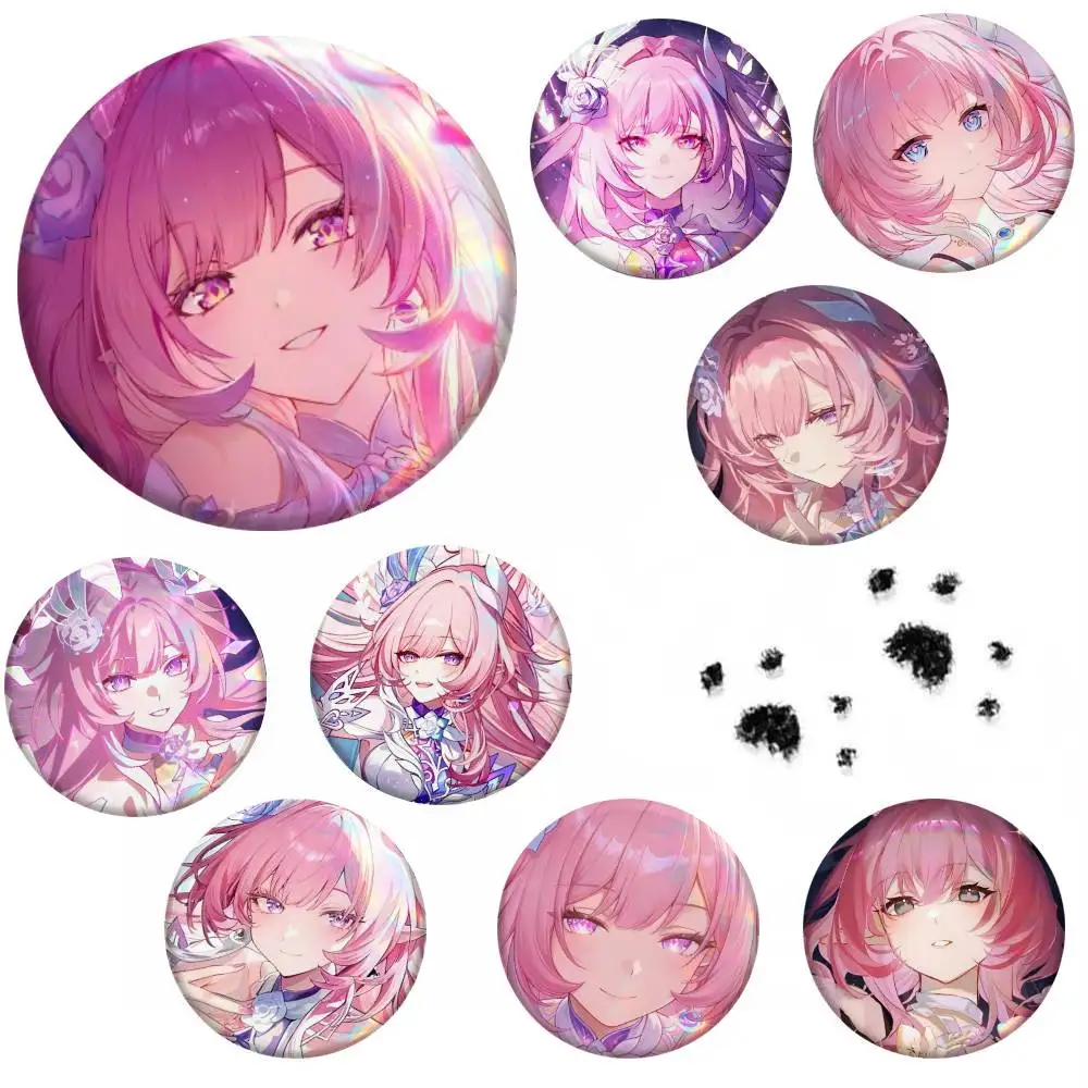 Cyrene Honkai Star Rail Game Badge Tinplate Meme Round Brooch For Hat Bag Creative Lapel Jewelry Accessories Gifts