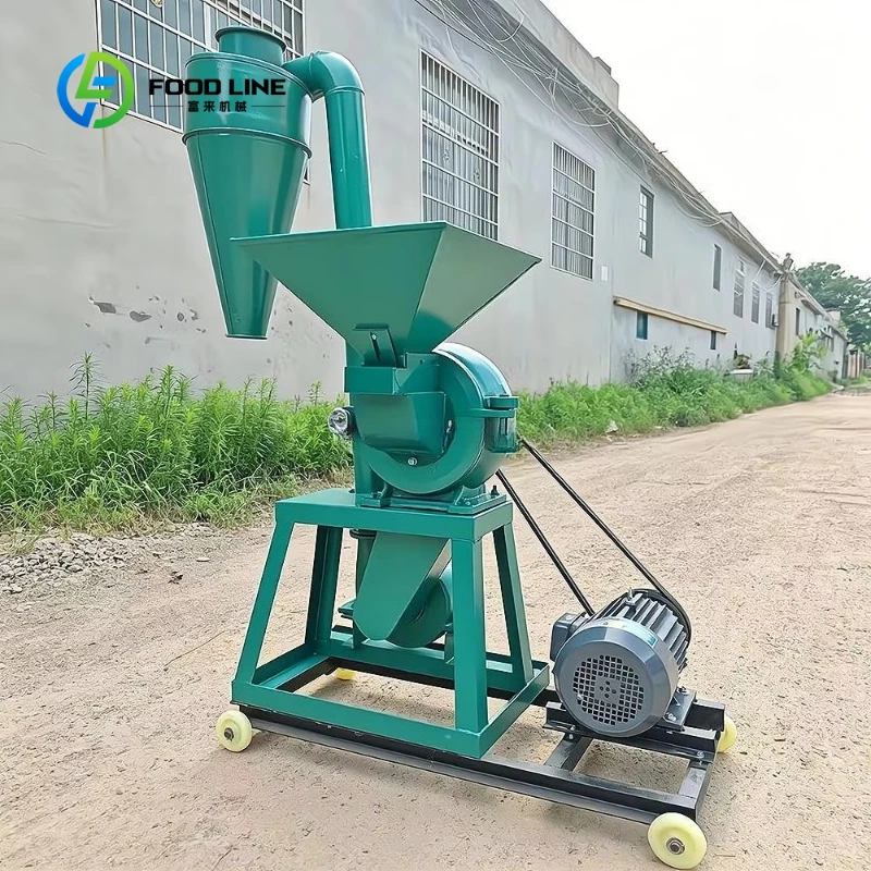 Customized Self-priming Disc Mill Cyclone Dust Collector Electric Corn Grinder Wheat Grain Flour Mill Heavy Duty Feed Crusher