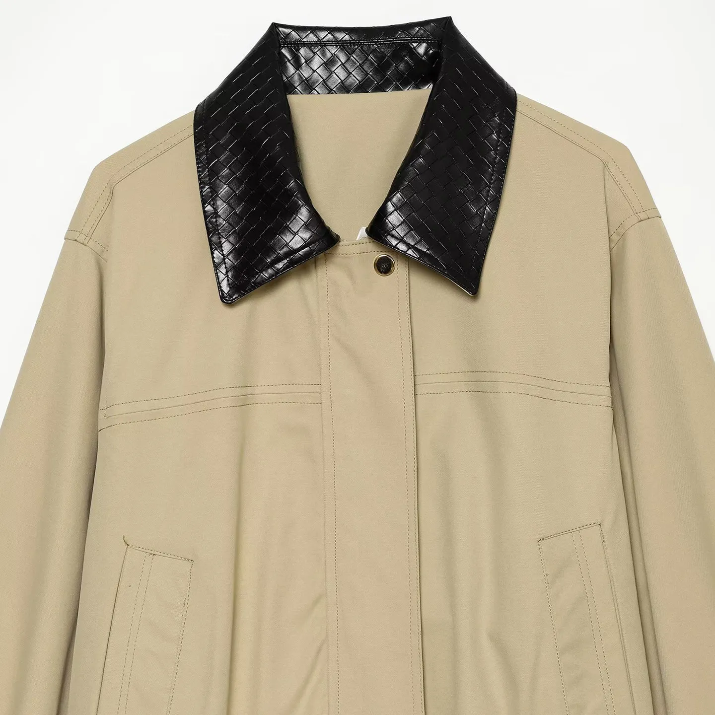 Fashionable 2026 Summer Women's Jacket Stand Collar Buttoned Bloomer Flight Coat All-Match Outerwear Standard Fit Zadata Brand
