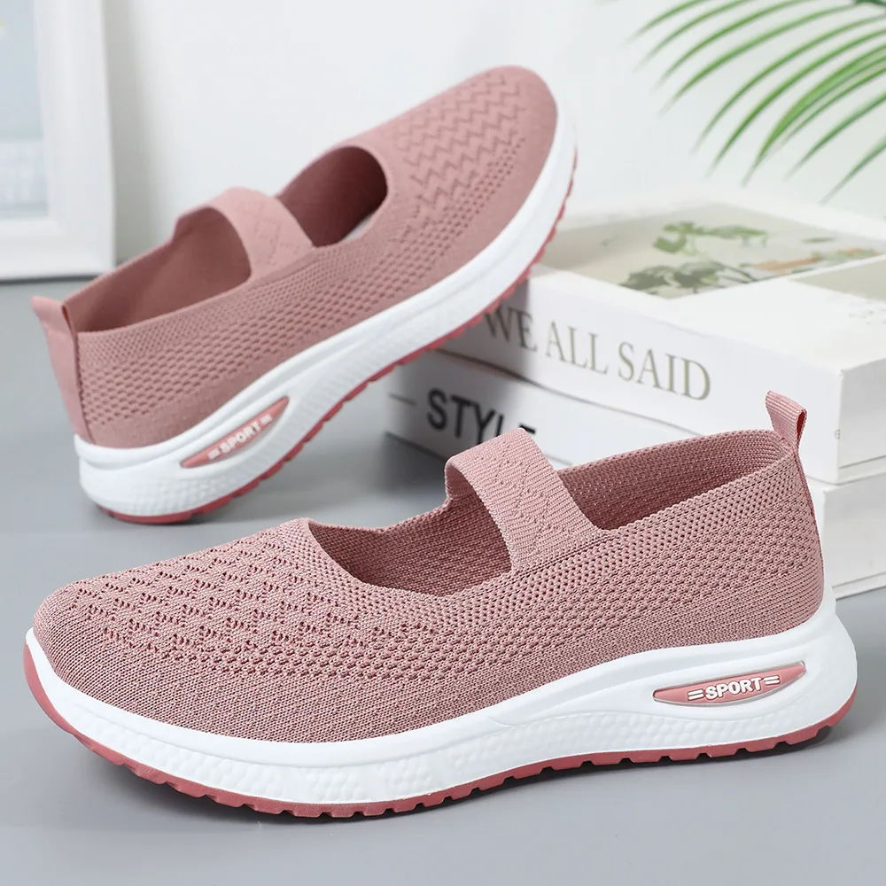2024 Summer New Season Mesh Casual Women's ShoesComfortable And Lightweight Flat Sports ShoesAnti Slip Soft Soled Mother's S