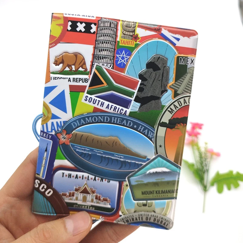 

Cute Travel Accessories Passport Holder Leather Men Women Travel Passport Cover Case Card ID Holders