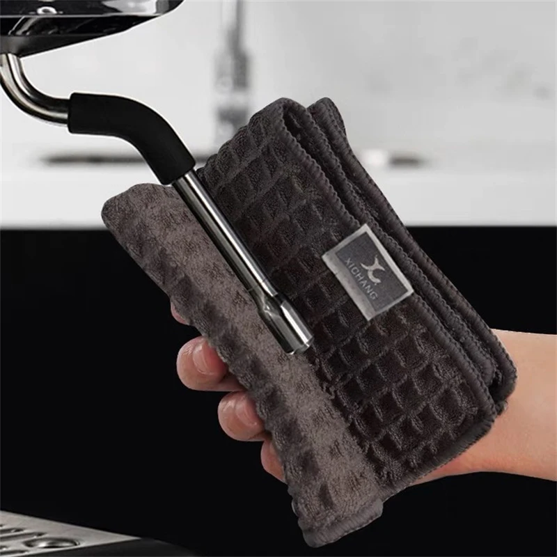 JUSTINLAU Coffee Bar Barista Cleaning Towel Super Absorbent Microfiber Cleaning Cloth Towels Home Cafes Coffee Machine cleaner