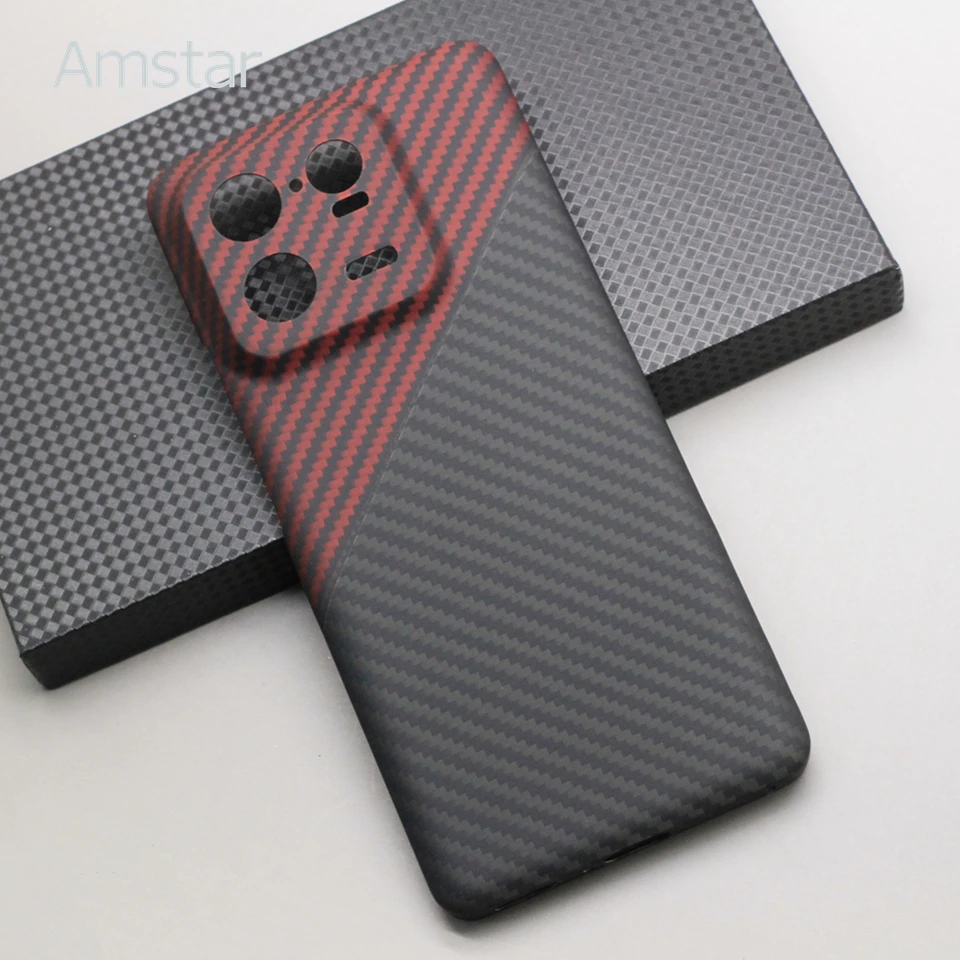 Amstar Dual-color Carbon Fiber Protective Case for Xiaomi 13 Pro Ultra-thin Anti-drop Aramid Fiber Mi 13 Series Phone Cover