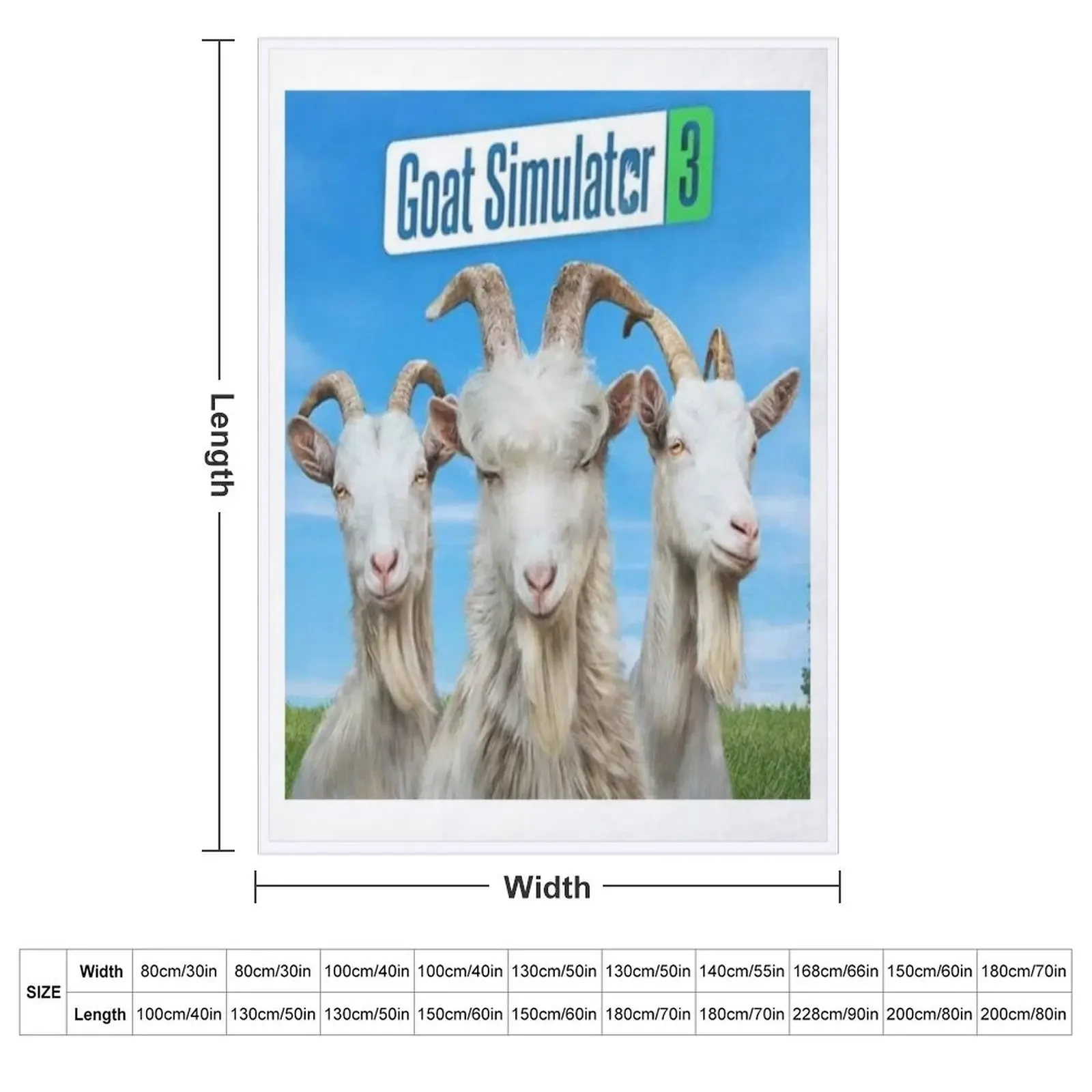 Goat Simulator Throw Blanket Camping warm for winter Bed Fashionable Warm Blankets