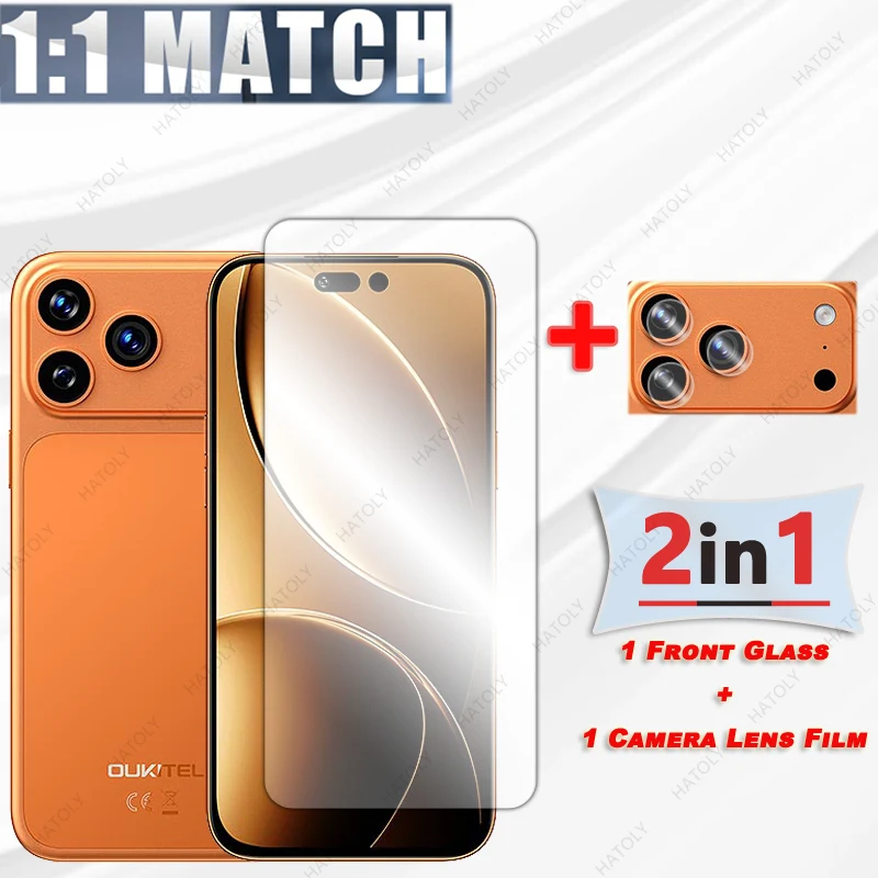 Screen Protector For Oukitel C17 Plus Glass HD Clear Protective Film For Oukitel C17 Plus Front Glass Camera Lens Protector