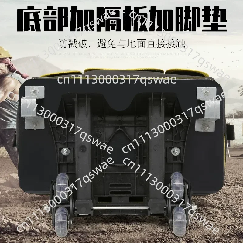 Thickened Canvas Rolling Tool Bag Large Capacity Wear Resistant Multifunctional Electrician Maintenance Kit