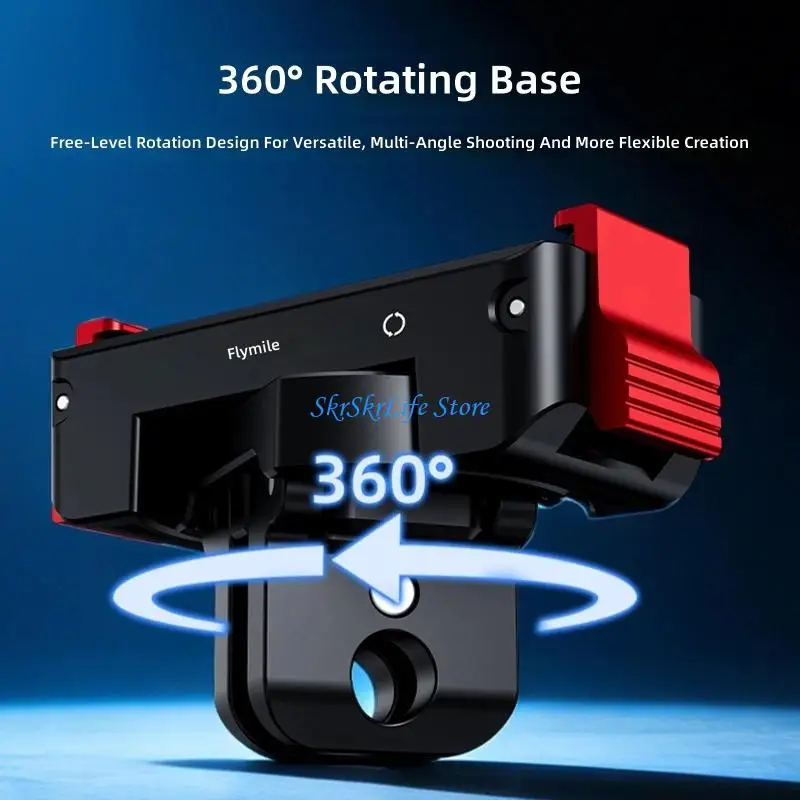 

E65E Lightweight Plastic Camera Mount Strong Magnets Horizontal Rotation For Action 6