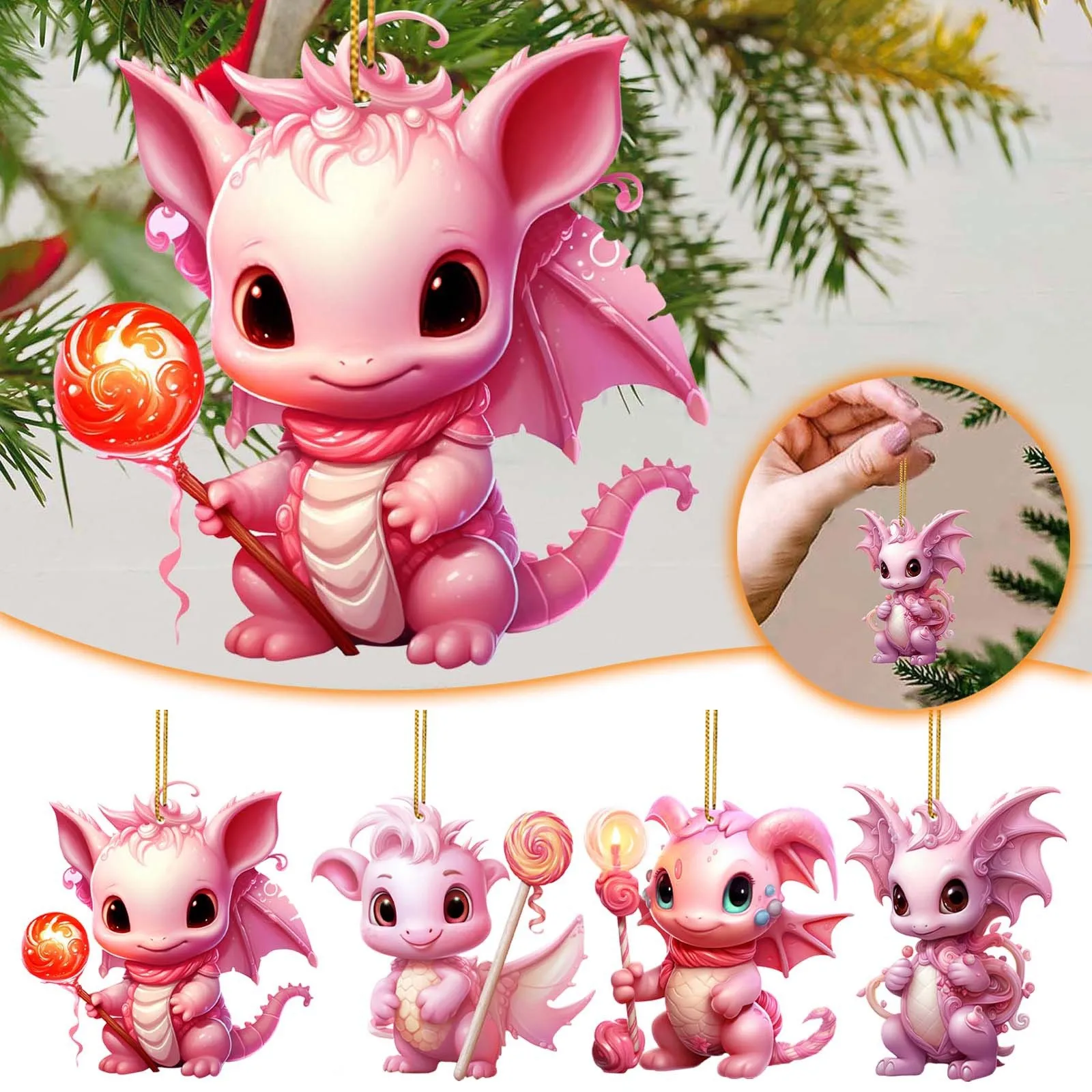 

Cute Dragon Statue Ornaments Pendant Holiday Decoration Pendants Party Supplies Gift Interior Decorations Pendants Decorating