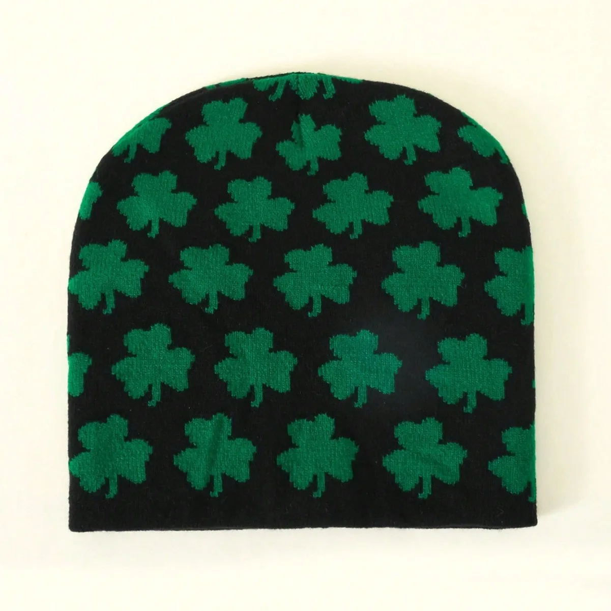 

2025 Headwear Fashion Cap Hugger Toque Head Stocking Full Clover Jacquard Personalized Street Hat Brim Knitted Men Women B7M48