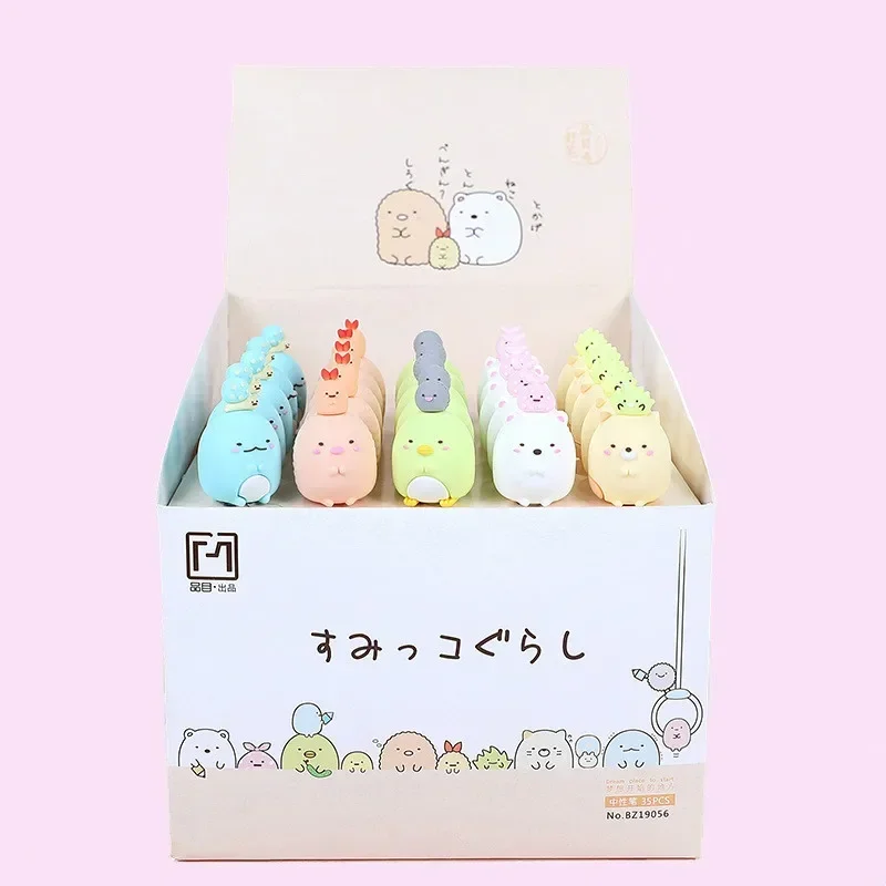 

24 шт., милые супер милые черные креативные простые мультяшные сетчатые красные ручки 0,5 мм Kawaii, школьные принадлежности, канцелярские гелевые ручки