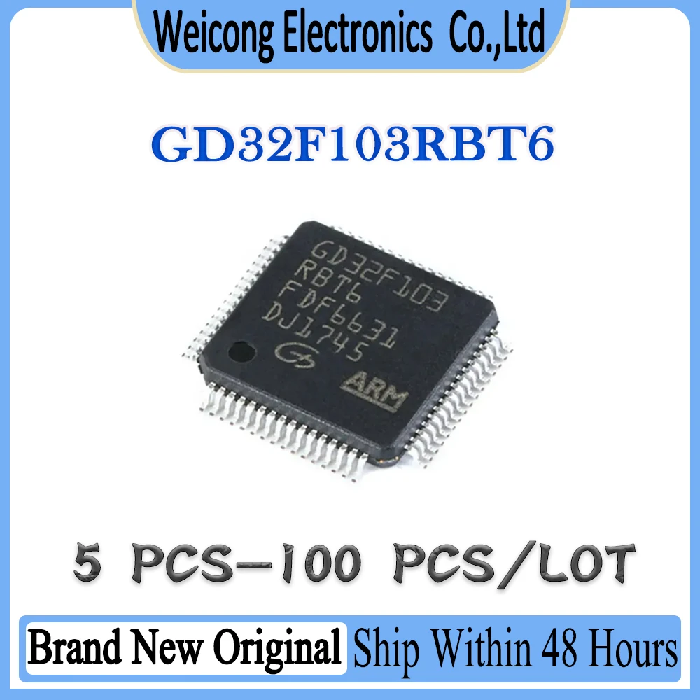 GD32F103RBT6 GD32F103RBT GD32F103RB GD32F103R GD32F103 GD32F IC MCU Chip LQFP-64