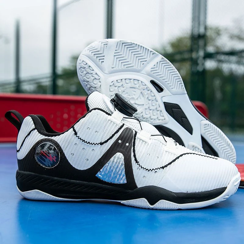 Comfortable Wear-resistant Table Tennis Shoes Rotating Button Shoelaces Tennis Shoes Men's Women's Badminton Shoe Sports Shoe