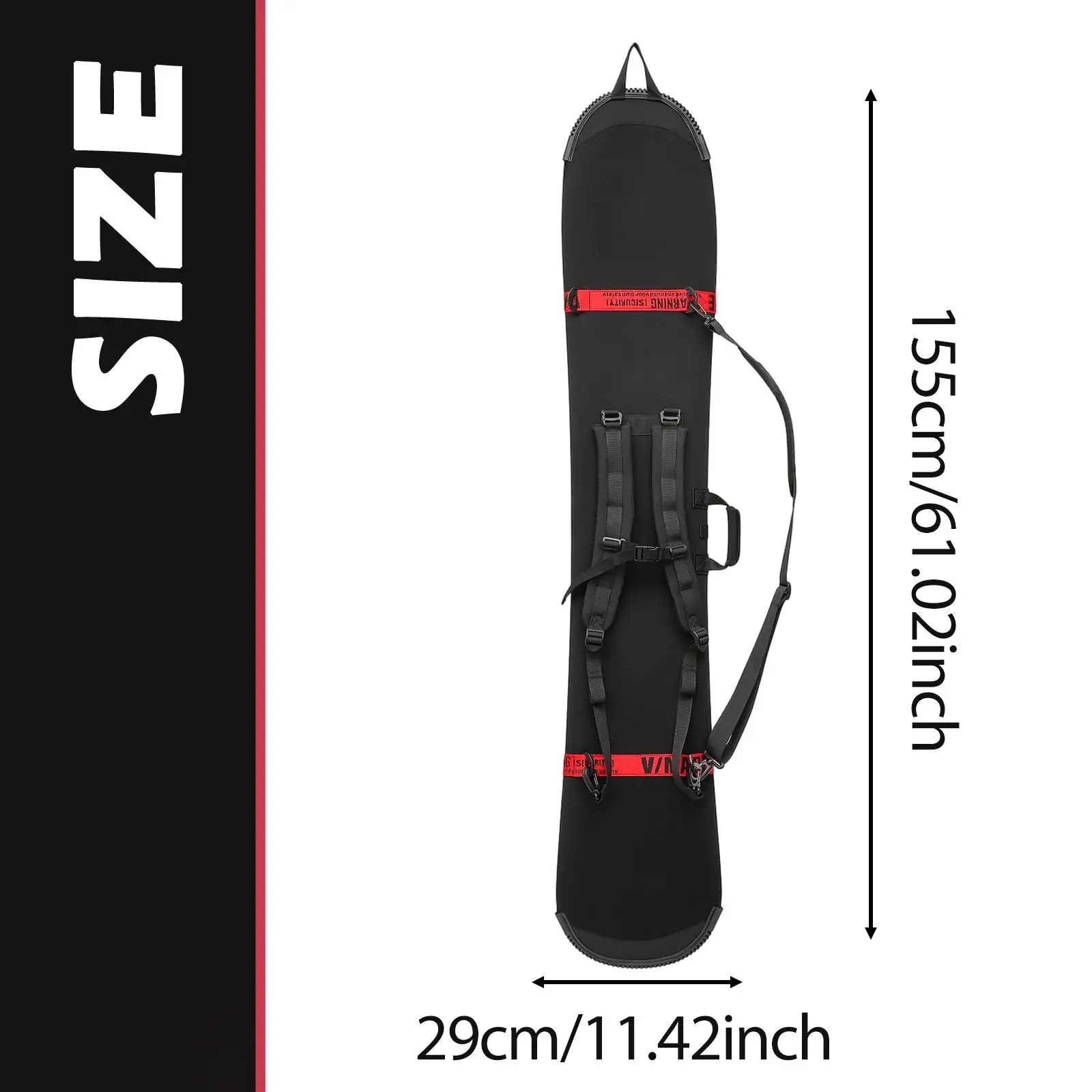 

Сумка для переноски лыж с резиновыми заглушками, съемным плечевым ремнем, практичная, профессиональная, складная, легко упаковываемая, с защитой.