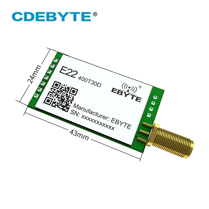 Imagem -02 - Módulo Lora Cdebyte E22400t30d 433mhz 30dbm 8km Sma-k Antena Dip Ttl 3.3v5v Lora Uart Módulo sem Fio Transceptor Pcs