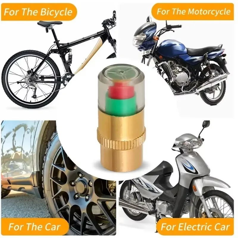 1-8pcs Motorcycle Car Tire Pressure Monitor Valve Cap Sensor Indicator Auto Tire Pressure Inspection Tools Tire Valve Detection