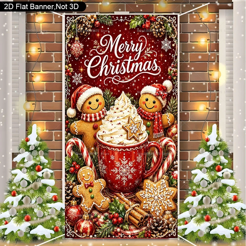 Men'S Grooming Wedding Day - Christmas Decorations Gingerbread Man Door Cover