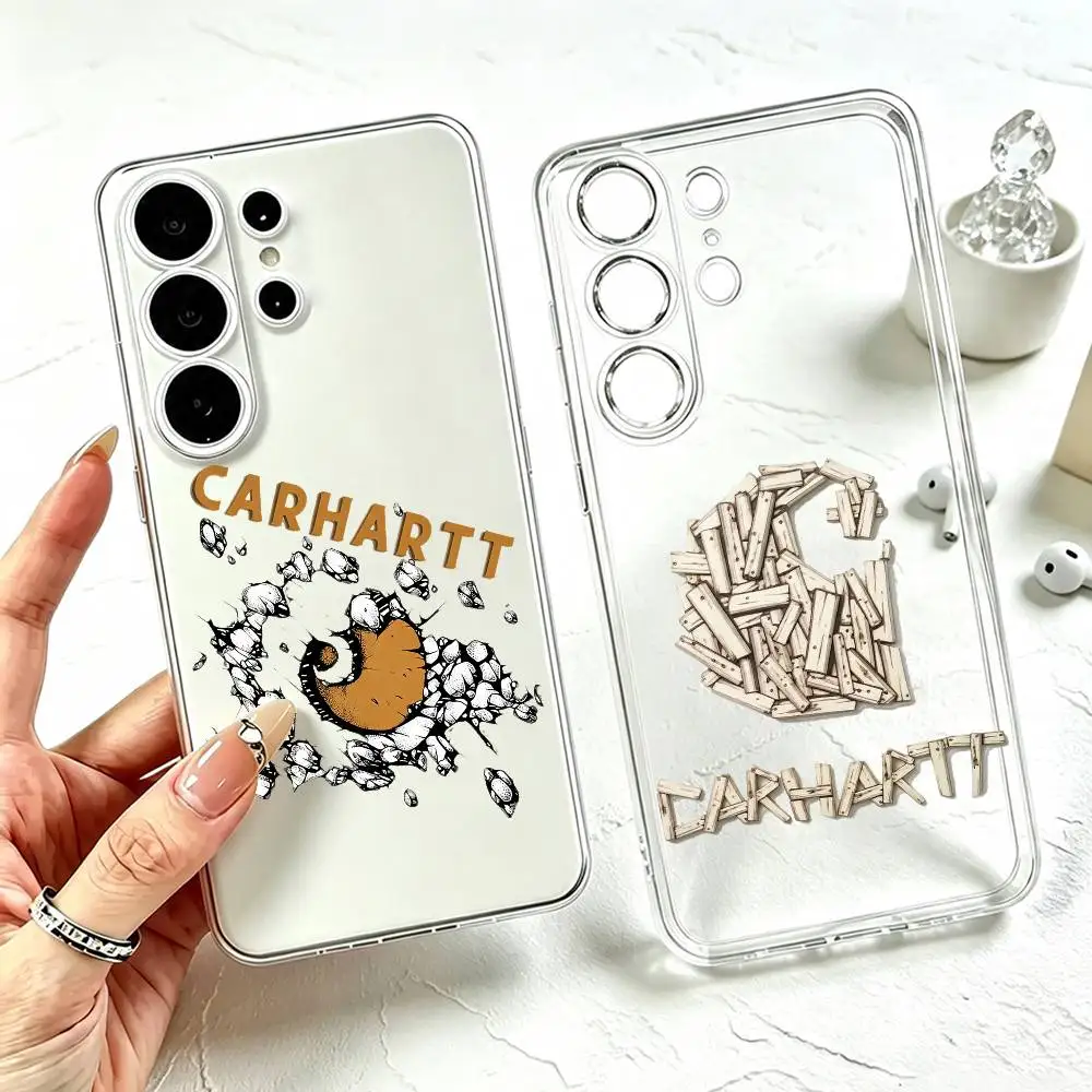 C-Carhartt Vintage Logo  Phone Case For Samsung S25,S24,S21,S22,S23,S30,Ultra,S20,Plus,Fe Transparent Cover