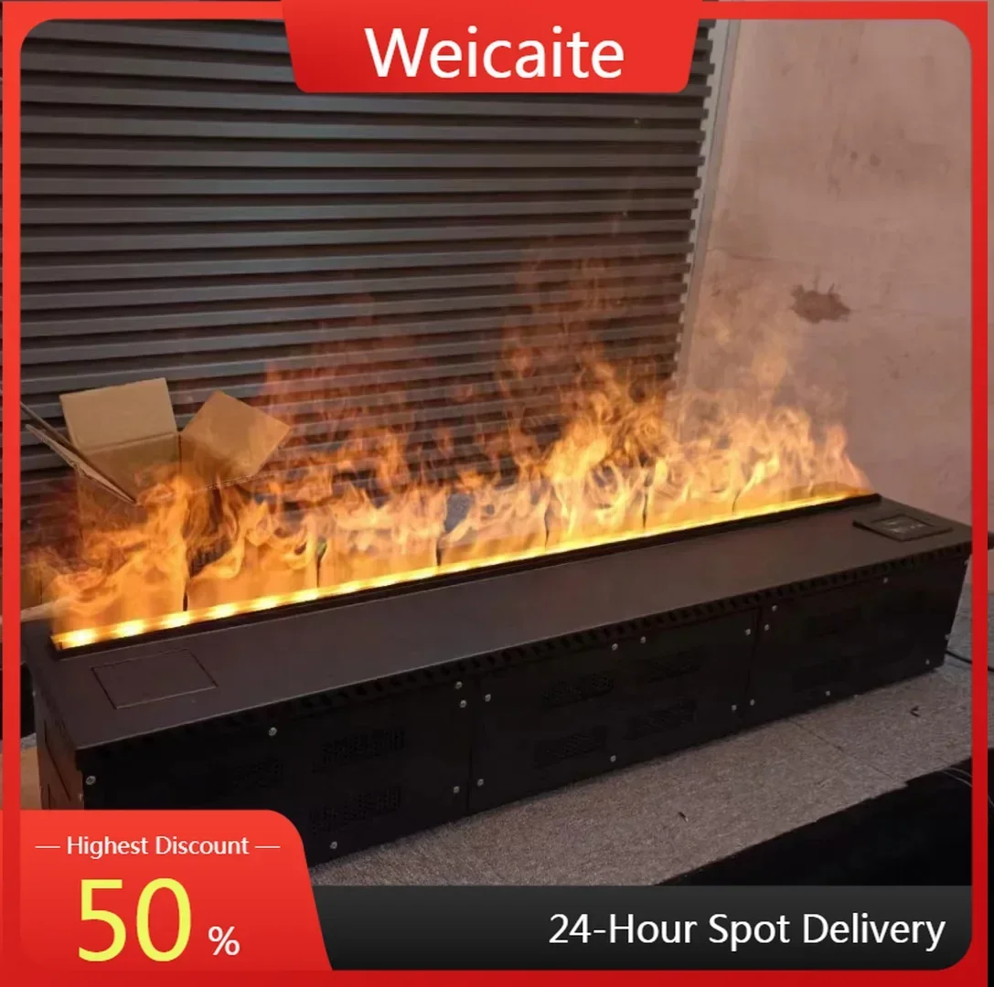 800Mm new intelligent 3D electric fireplace, household heater, indoor stove, embedded wall-mounted simulated flame  decoration