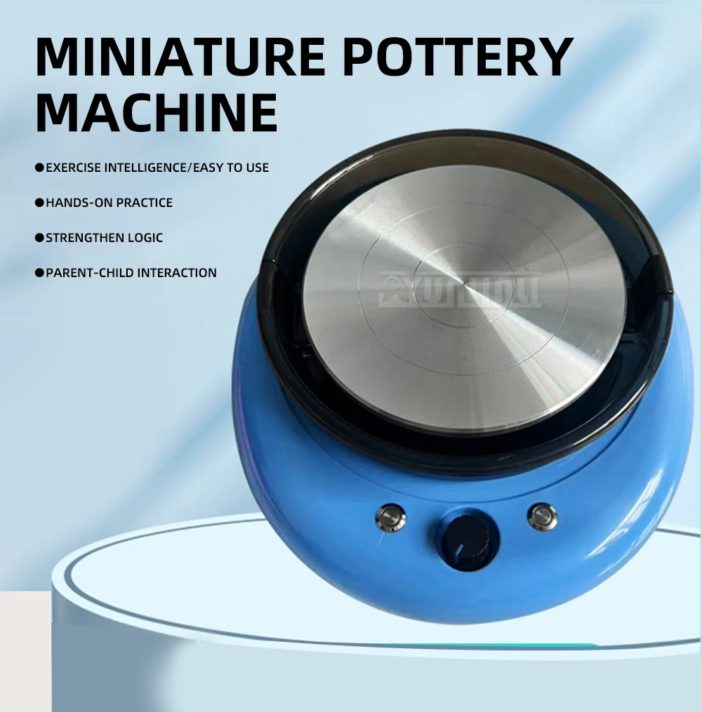 

Мини-гончарная машина | Простой круглый набор из глины в стиле макарон для детей и домашнего использования ​