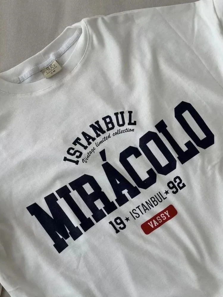 Faionable rond Ne Long Sve T-shirt ample imprimé haut en coton décontracté pour les femmes confortable respirant vêtements d'automne